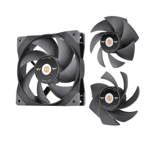THERMALTAKE SWAFAN GT12 PC COOLING FAN TT PREMIUM EDITION 29.8 DB 120 x 120 x 25 mm 2.000 rpm VENTOLA PC NERO